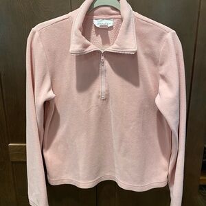 Chadwicks Light Pink Women's Quarter-Zip Fleece Sz Small